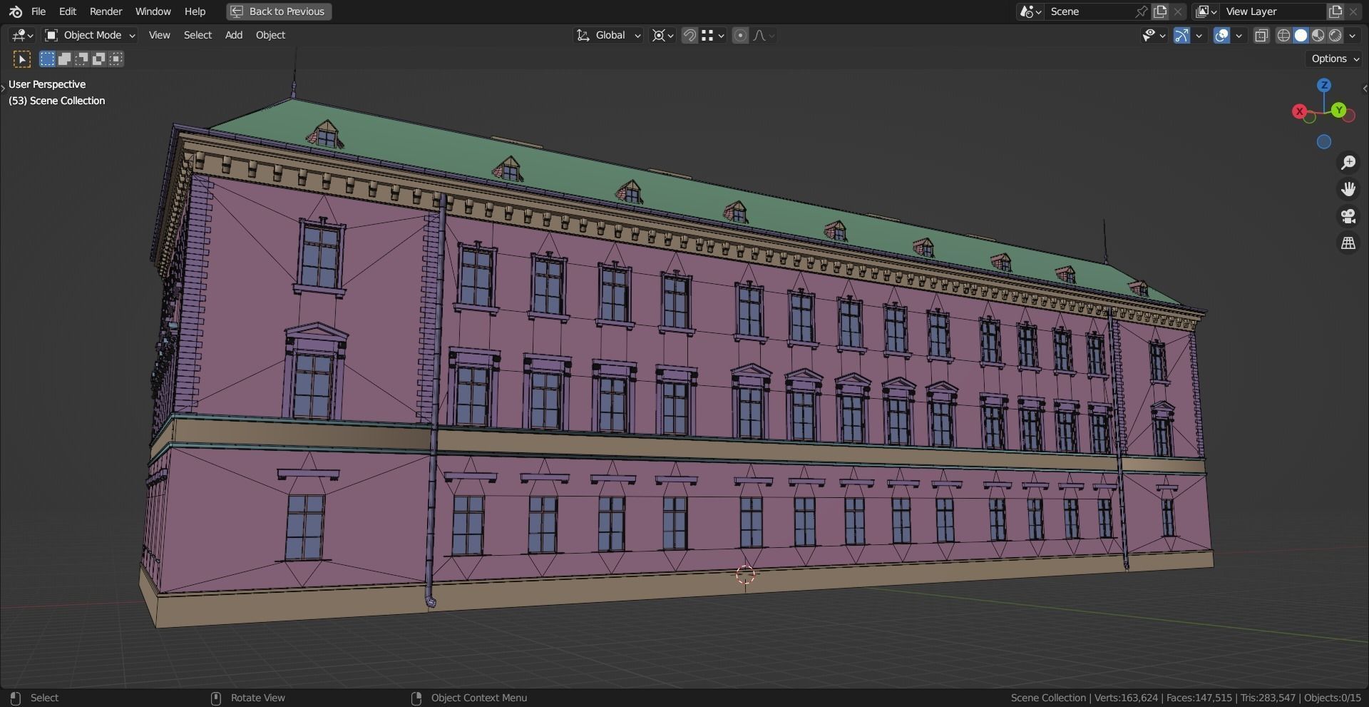 Eastern European Building 019 Low-poly 3D model_16