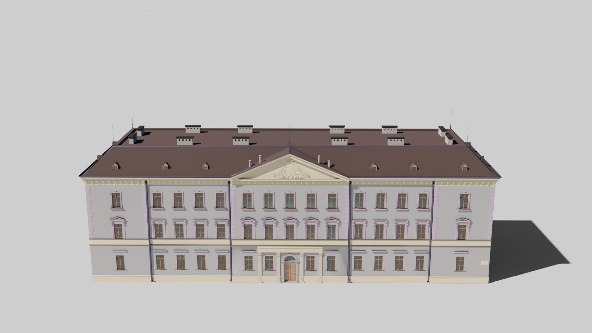 Eastern European Building 019 Low-poly 3D model_9