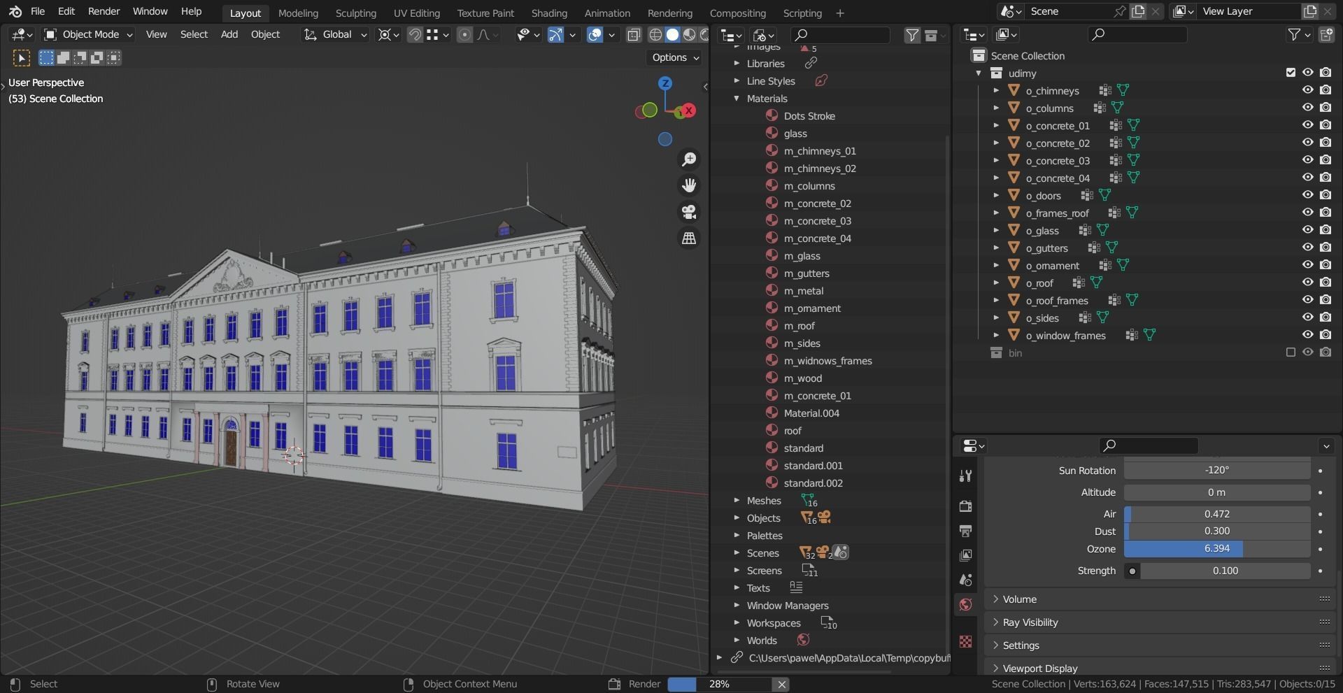 Eastern European Building 019 Low-poly 3D model_10