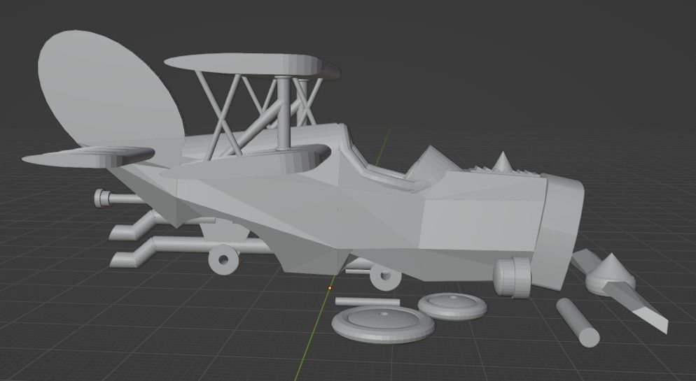 wacky races look like - crimson haybaler 3D print model_1