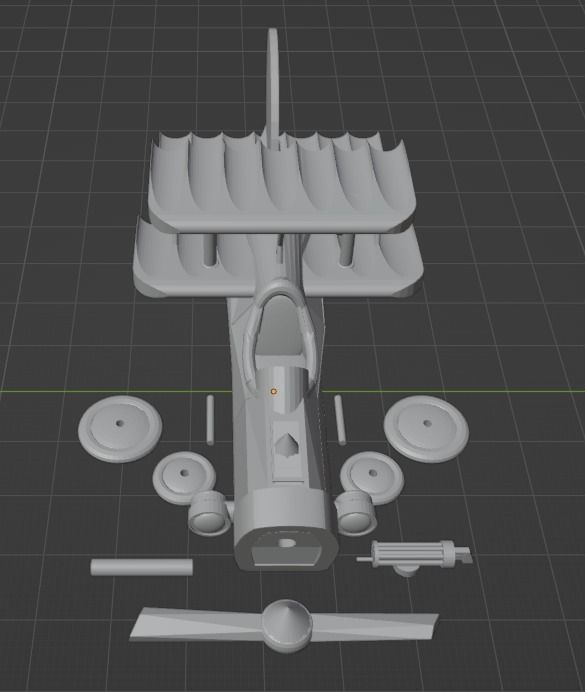 wacky races look like - crimson haybaler 3D print model_2