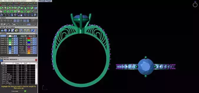 Diamond Engagement And Wedding  Ring