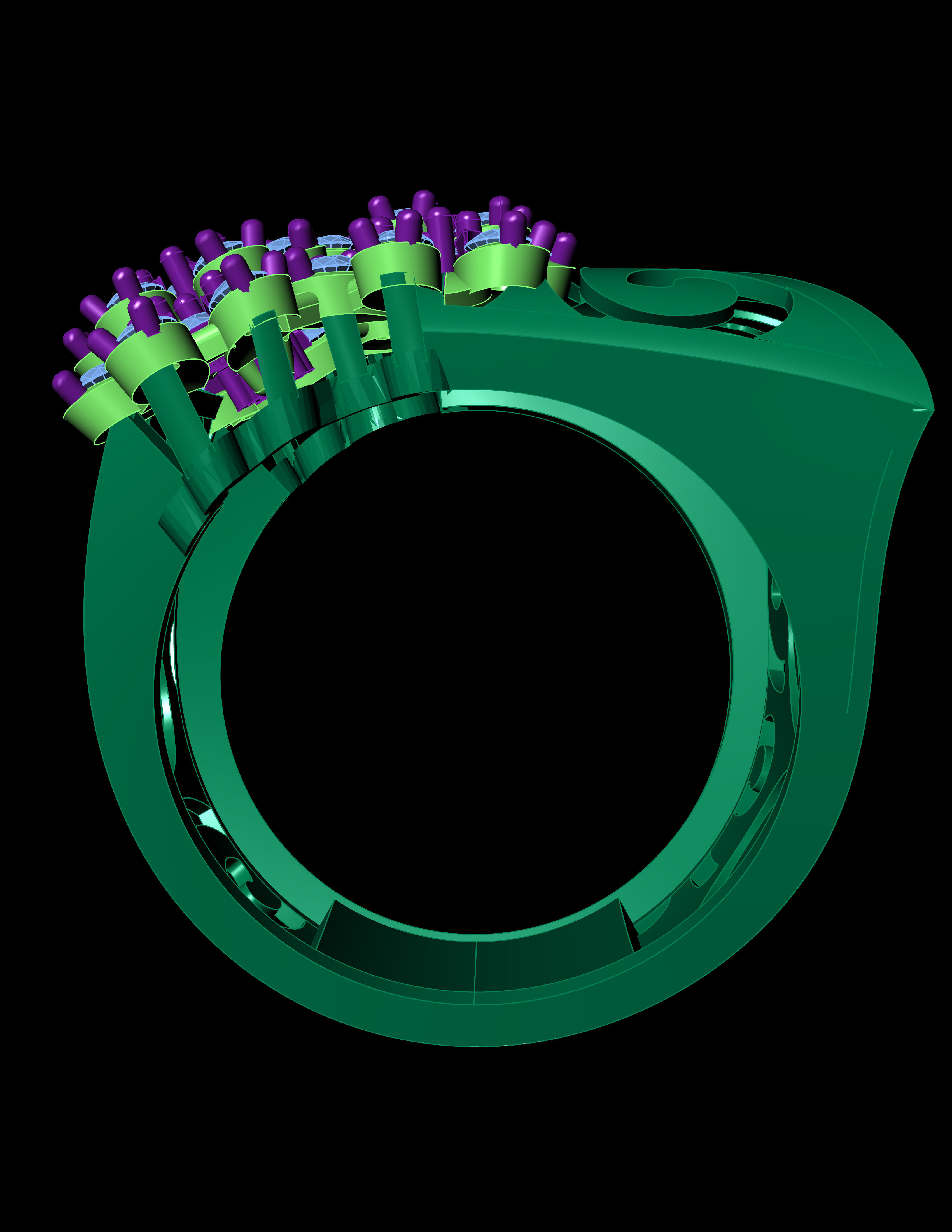 Beautifull Jali On Surface With The Flower Of Daimonds Ring  3D print model_18
