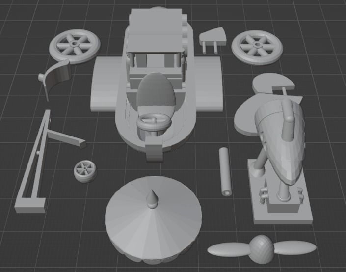 wacky races look like - convert-a-car 3D print model_1