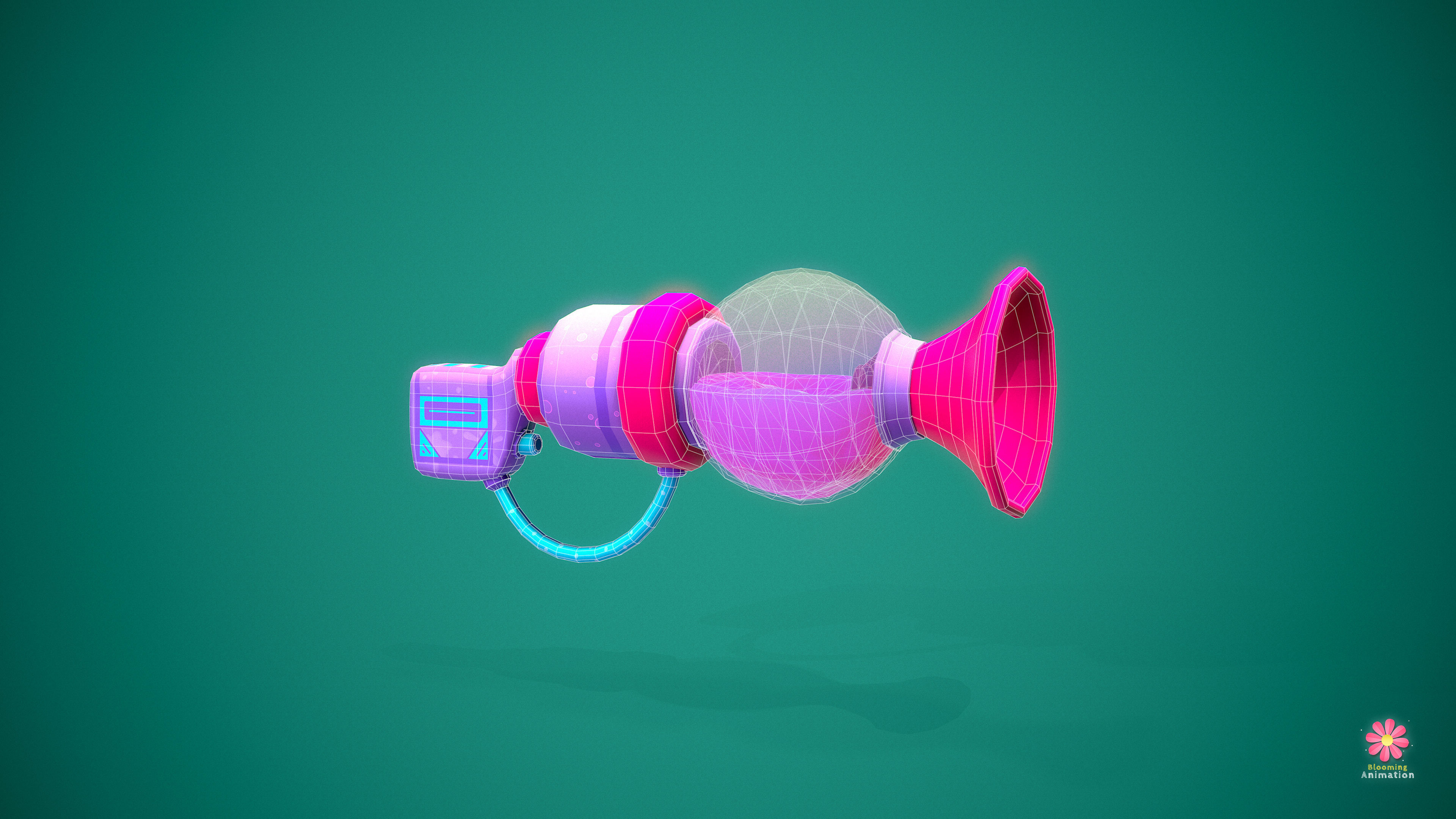 Stylized Potion Launcher Low-poly 3D model_9