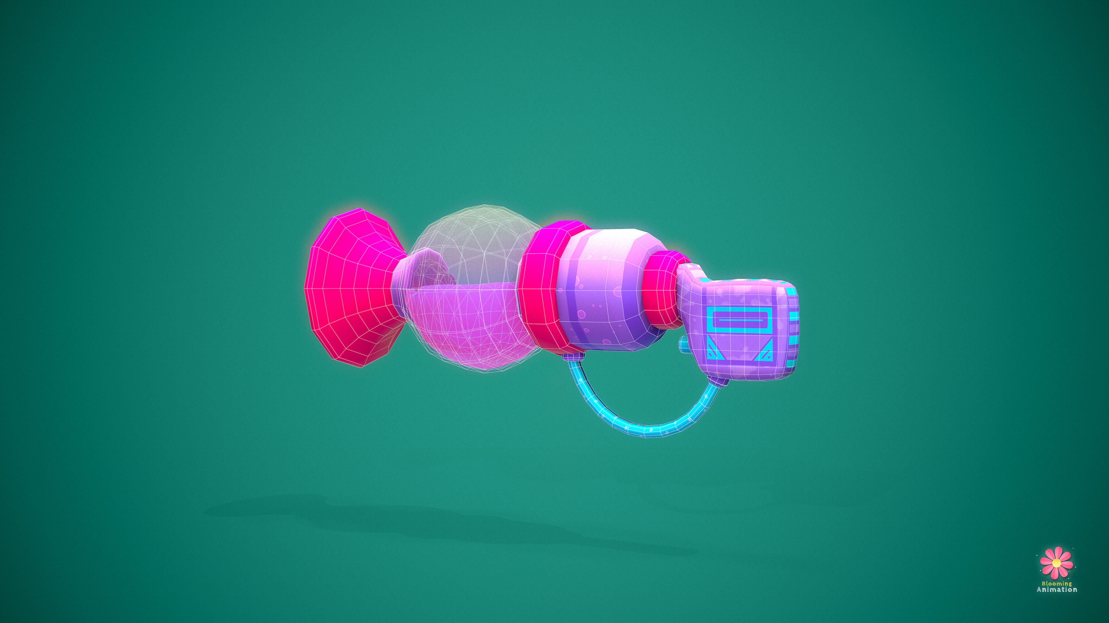 Stylized Potion Launcher Low-poly 3D model_10