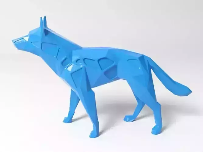 Polygonal German Shepherd Dog