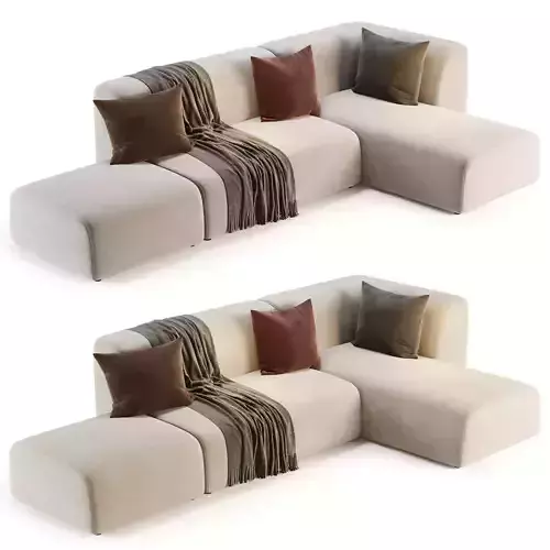 Corner sofa Industrial Loft gray