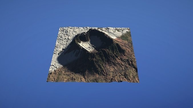 Landscape Environment Volcano Snow 41 Low-poly 3D model