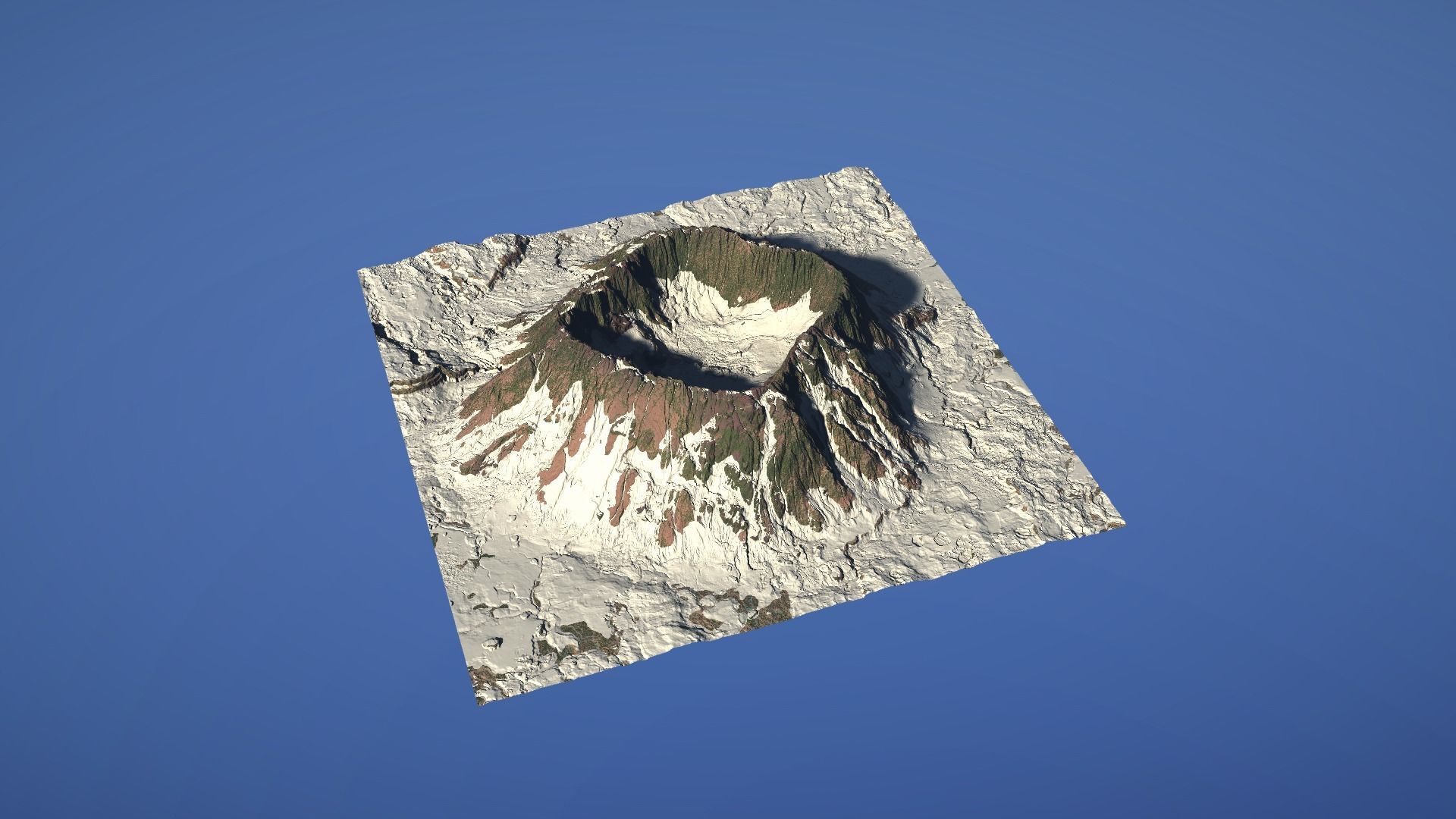 Landscape Environment Volcano Snow 41 Low-poly 3D model_12