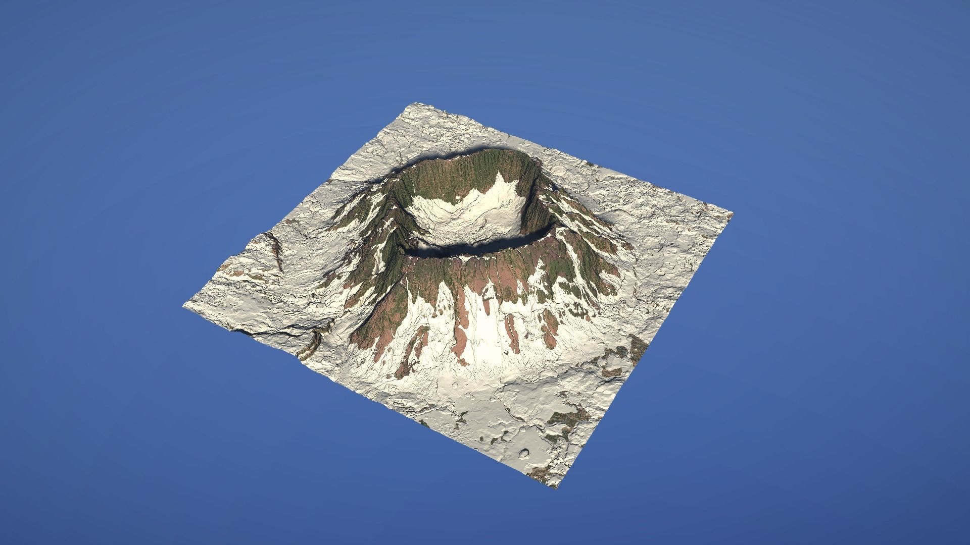Landscape Environment Volcano Snow 41 Low-poly 3D model_10