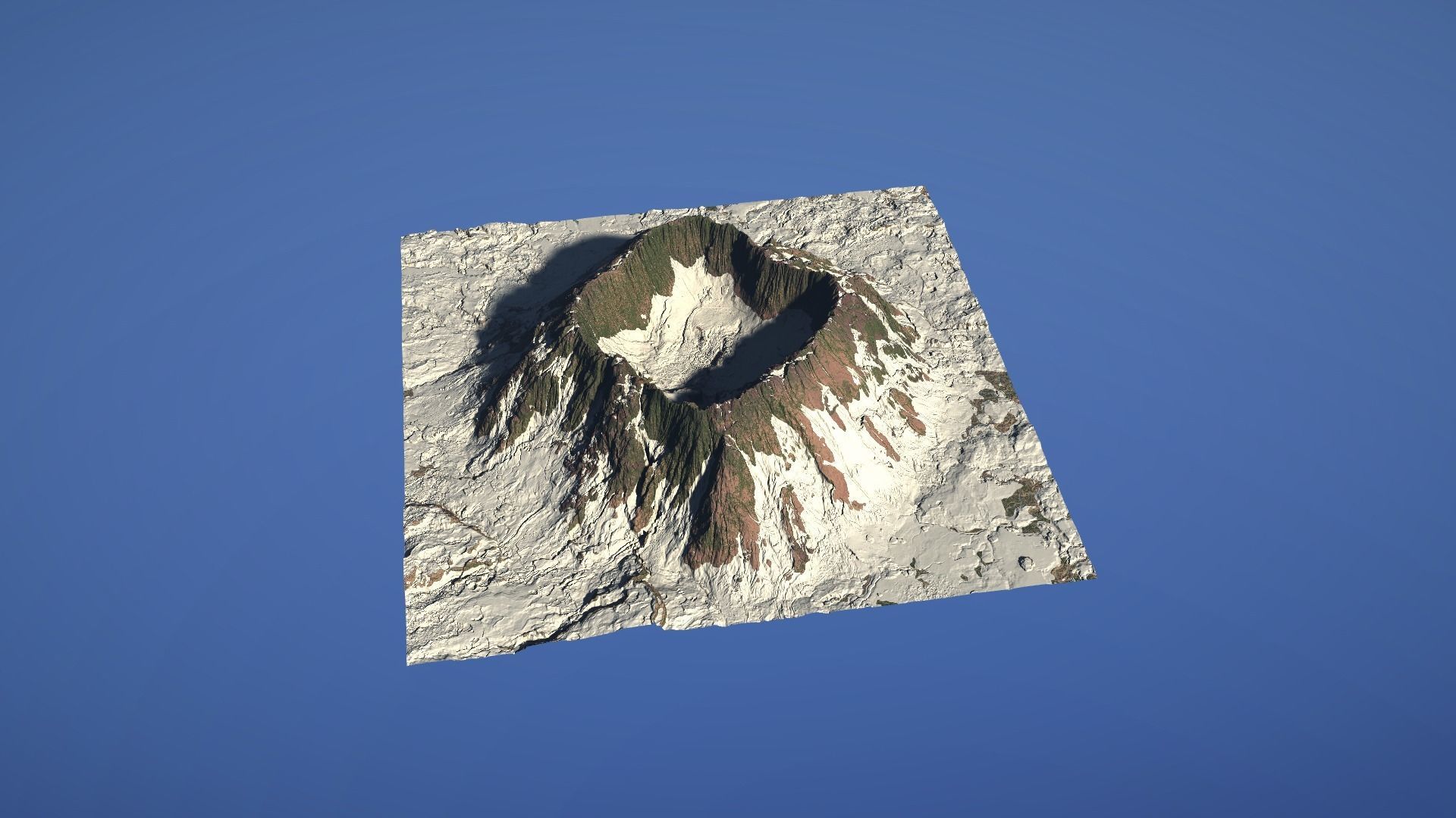 Landscape Environment Volcano Snow 41 Low-poly 3D model_7