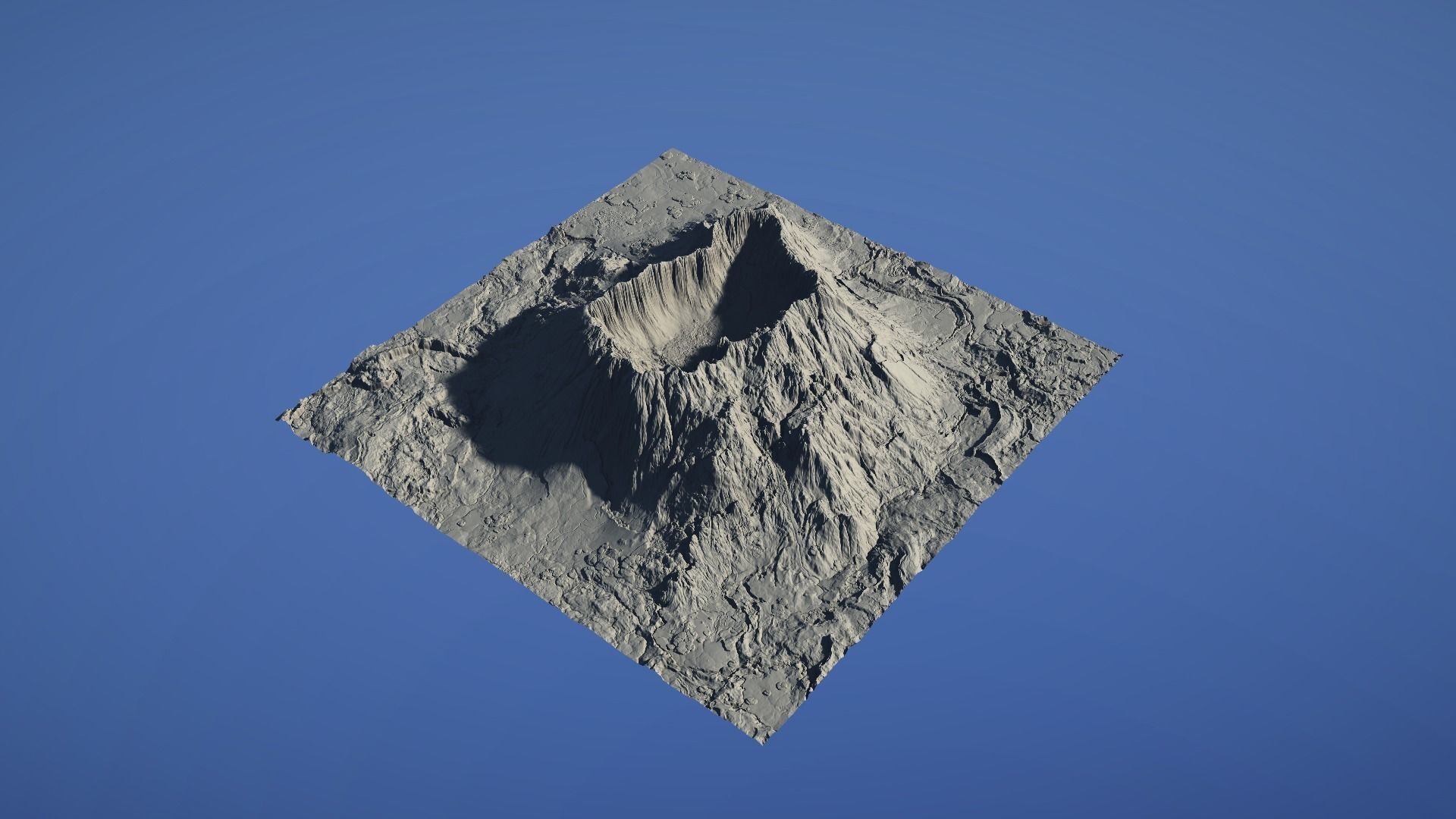 Landscape Environment Volcano Snow 42 Low-poly 3D model_8