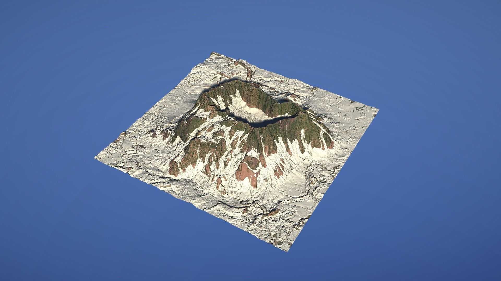 Landscape Environment Volcano Snow 42 Low-poly 3D model_10