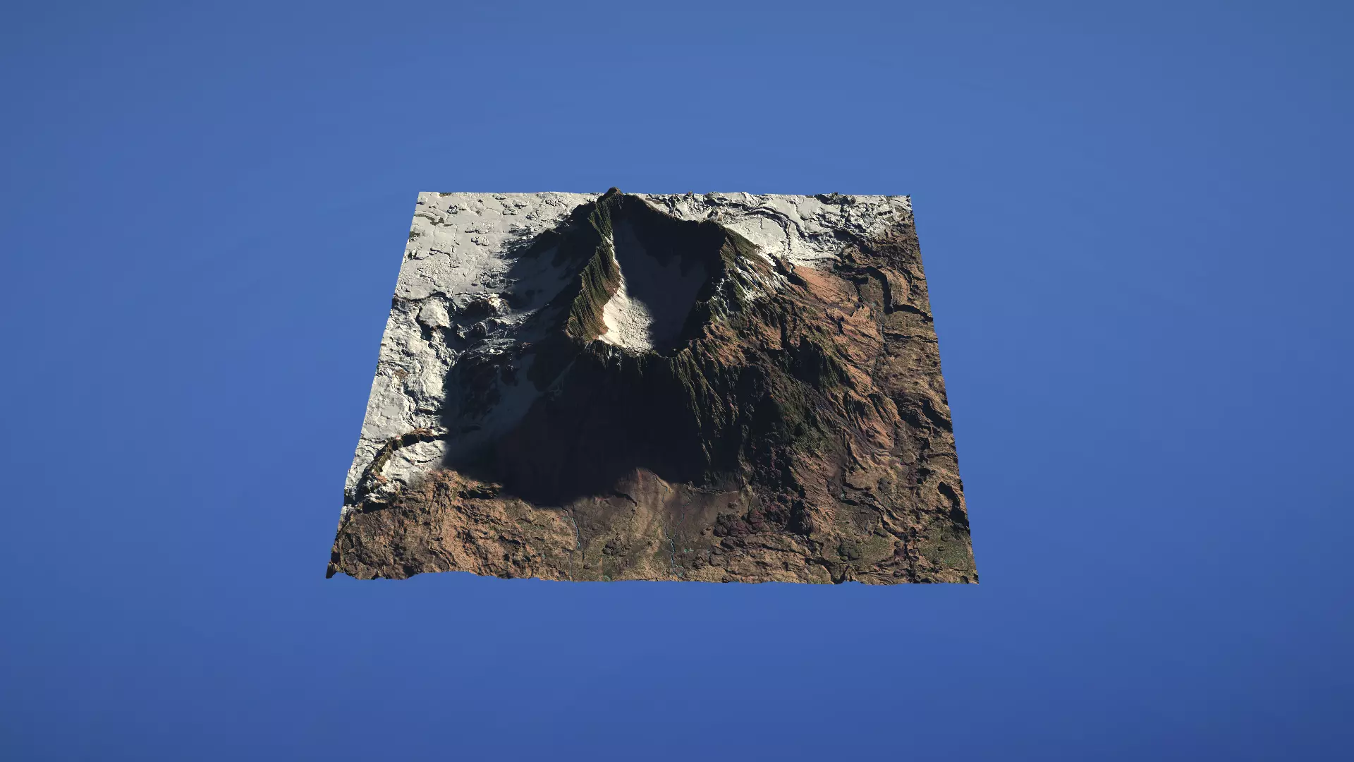 Landscape Environment Volcano Snow 42 Low-poly 3D model_0