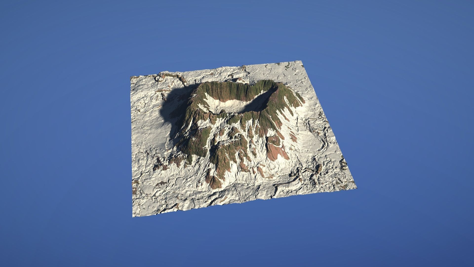 Landscape Environment Volcano Snow 42 Low-poly 3D model_7