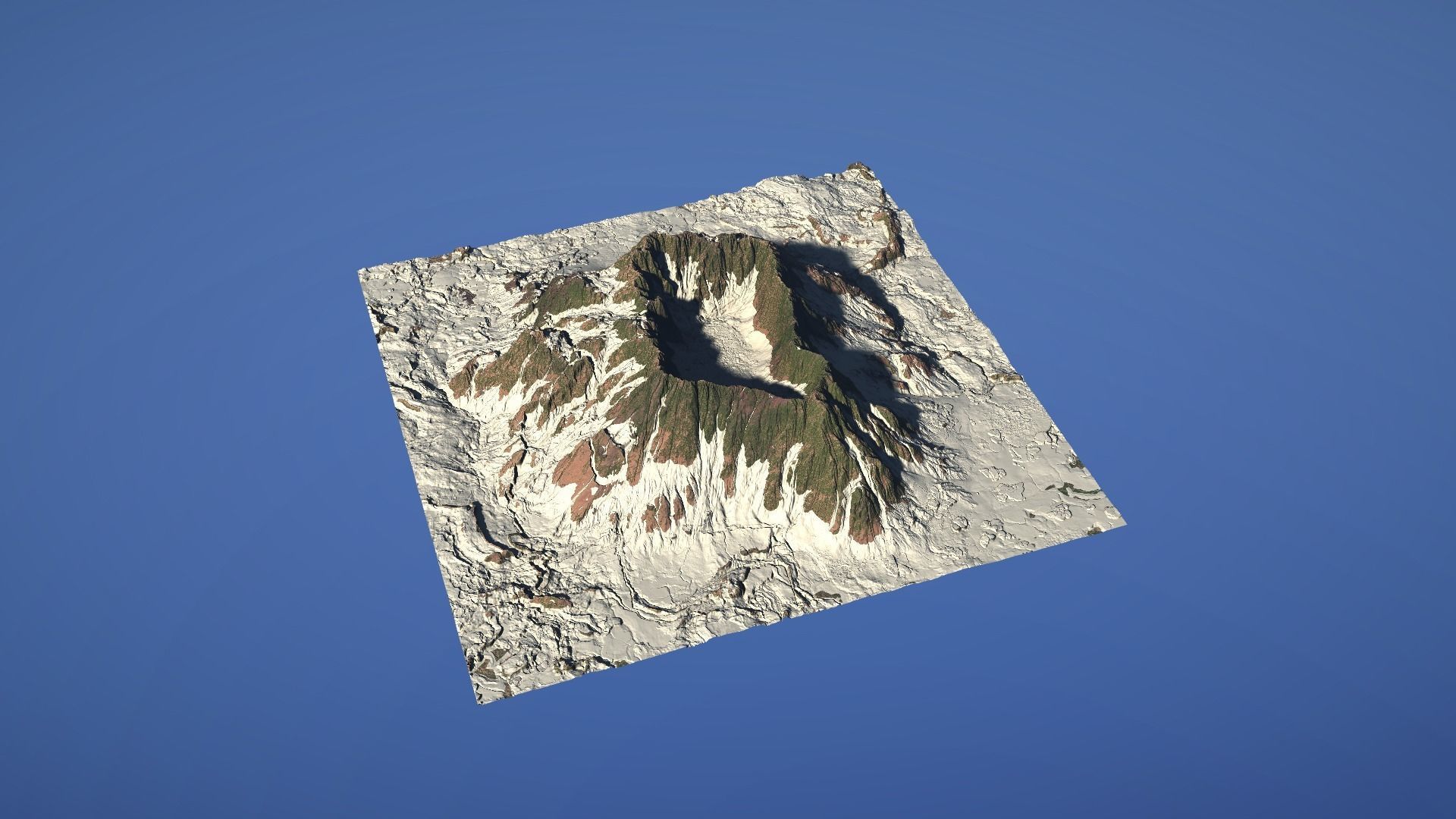 Landscape Environment Volcano Snow 42 Low-poly 3D model_12
