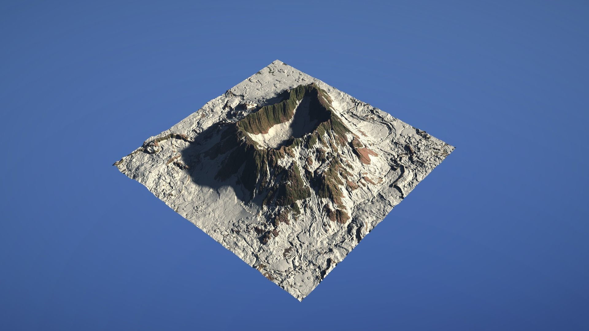 Landscape Environment Volcano Snow 42 Low-poly 3D model_5