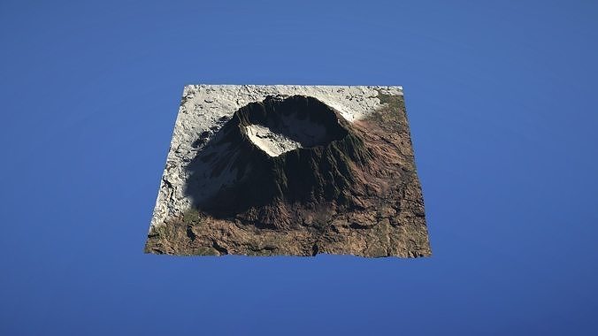 Landscape Environment Volcano Snow 43 Low-poly 3D model