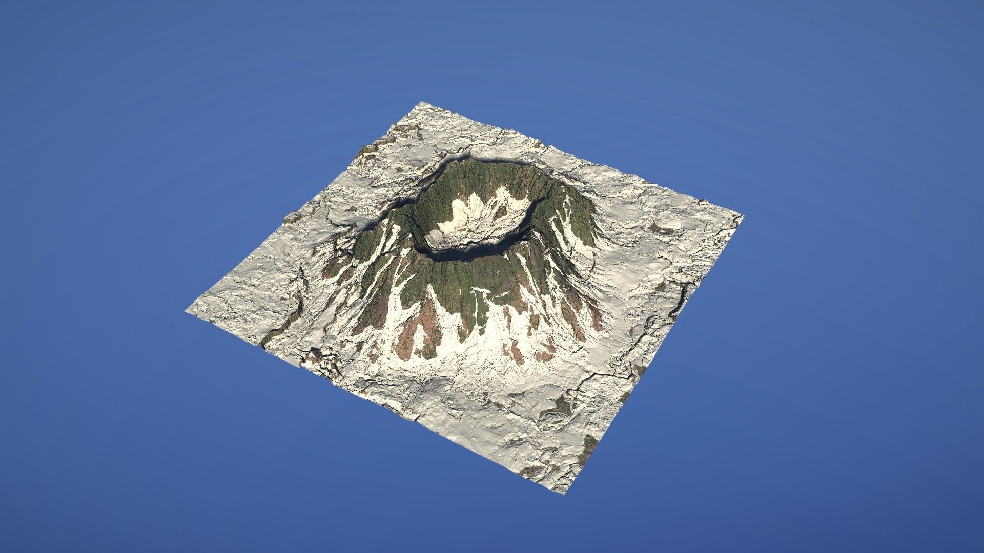 Landscape Environment Volcano Snow 44 Low-poly 3D model_10