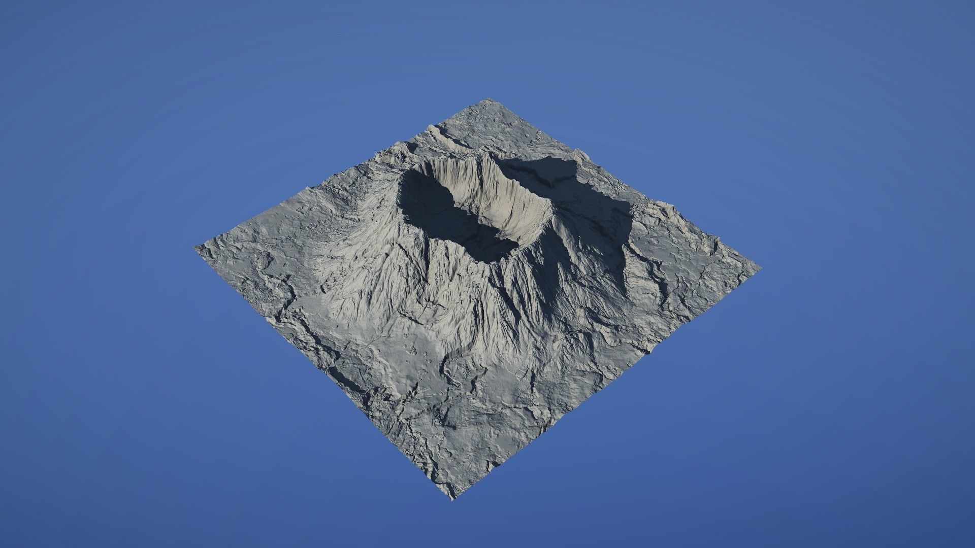 Landscape Environment Volcano Snow 44 Low-poly 3D model_27