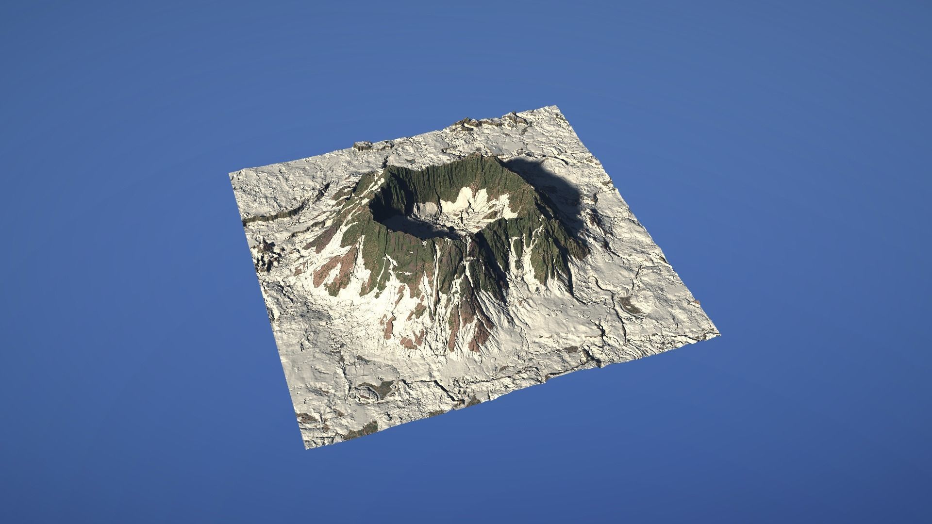 Landscape Environment Volcano Snow 44 Low-poly 3D model_12