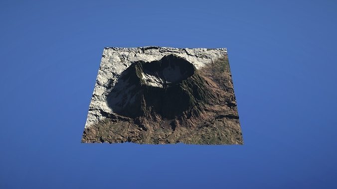Landscape Environment Volcano Snow 44 Low-poly 3D model