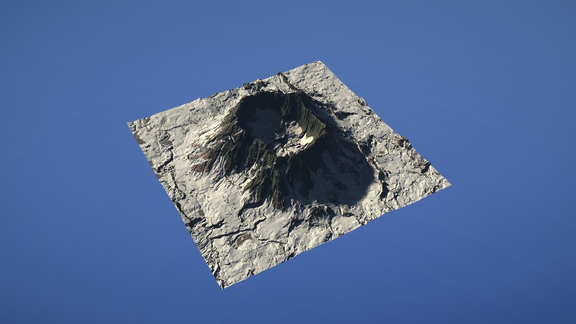 Landscape Environment Volcano Snow 44 Low-poly 3D model_17