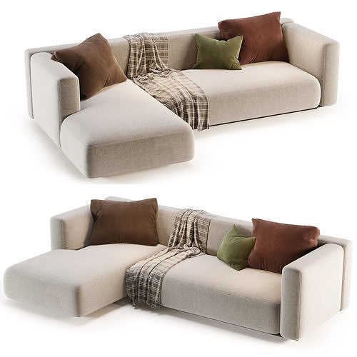 Flexform Grandemare Chaise Longue Sofa 3D model 3