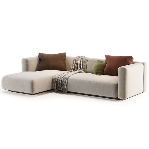 Flexform Grandemare Chaise Longue Sofa 3D model 7