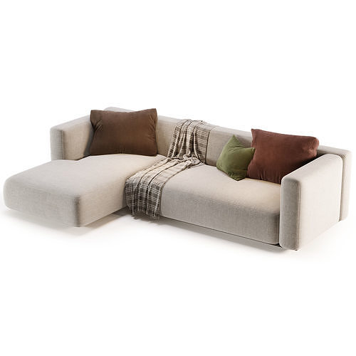 Flexform Grandemare Chaise Longue Sofa 3D model 6