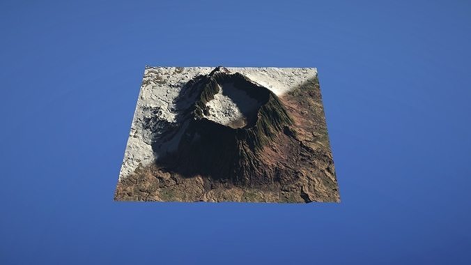 Landscape Environment Volcano Snow 45 Low-poly 3D model