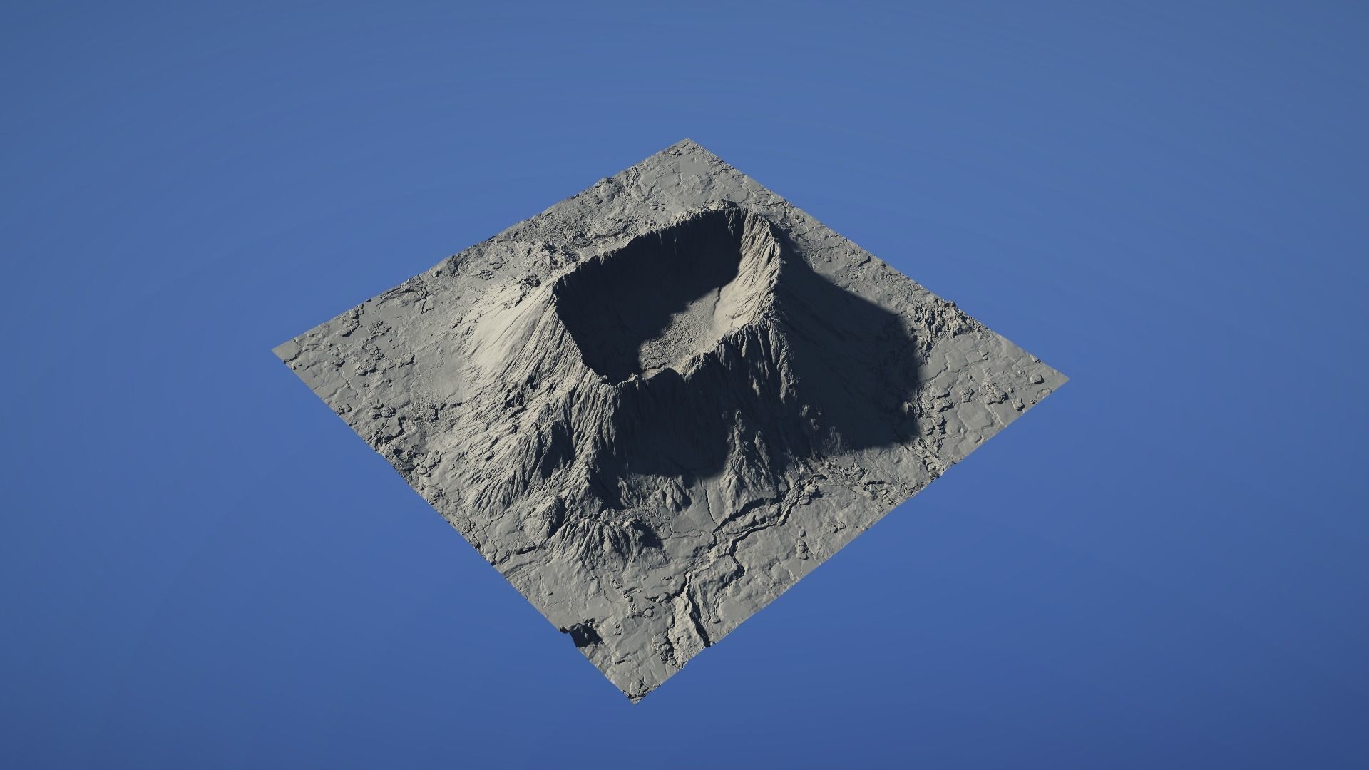 Landscape Environment Volcano Snow 46 Low-poly 3D model_27