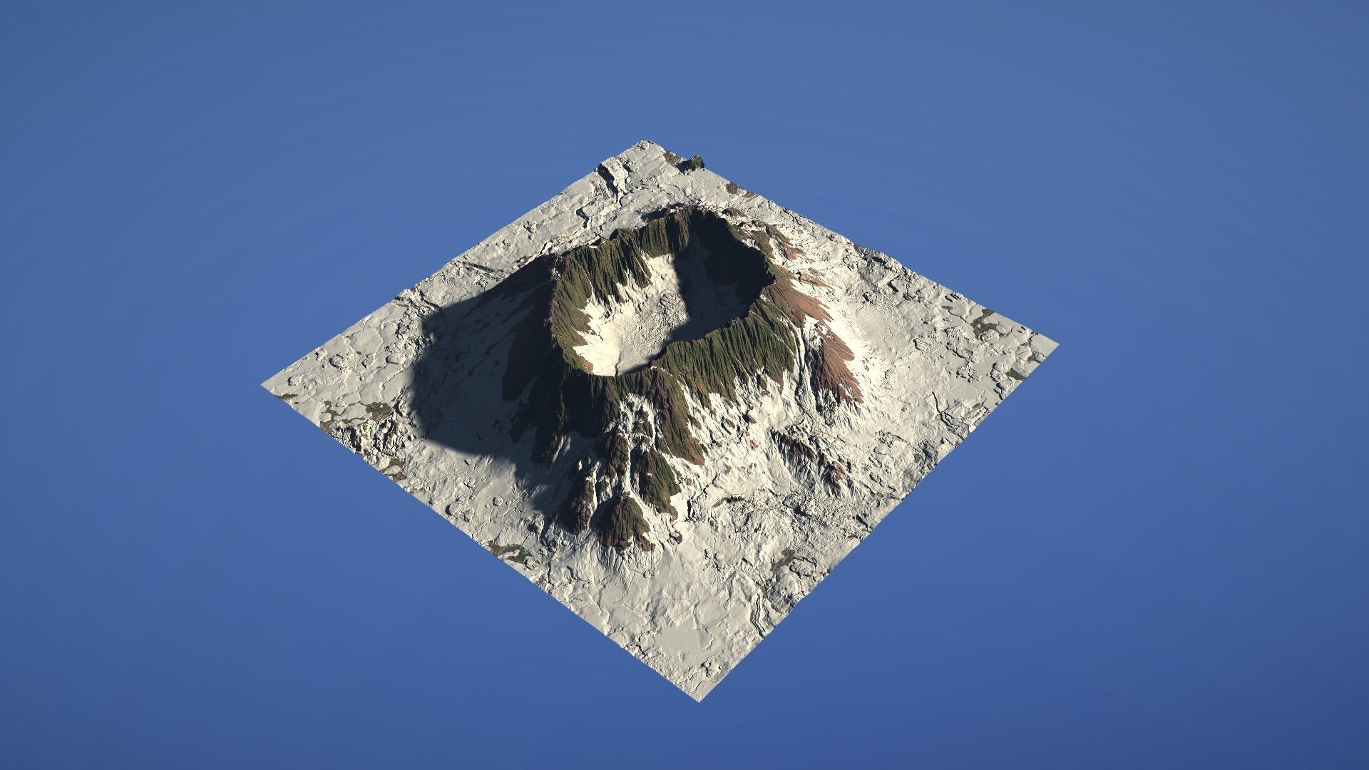 Landscape Environment Volcano Snow 46 Low-poly 3D model_5
