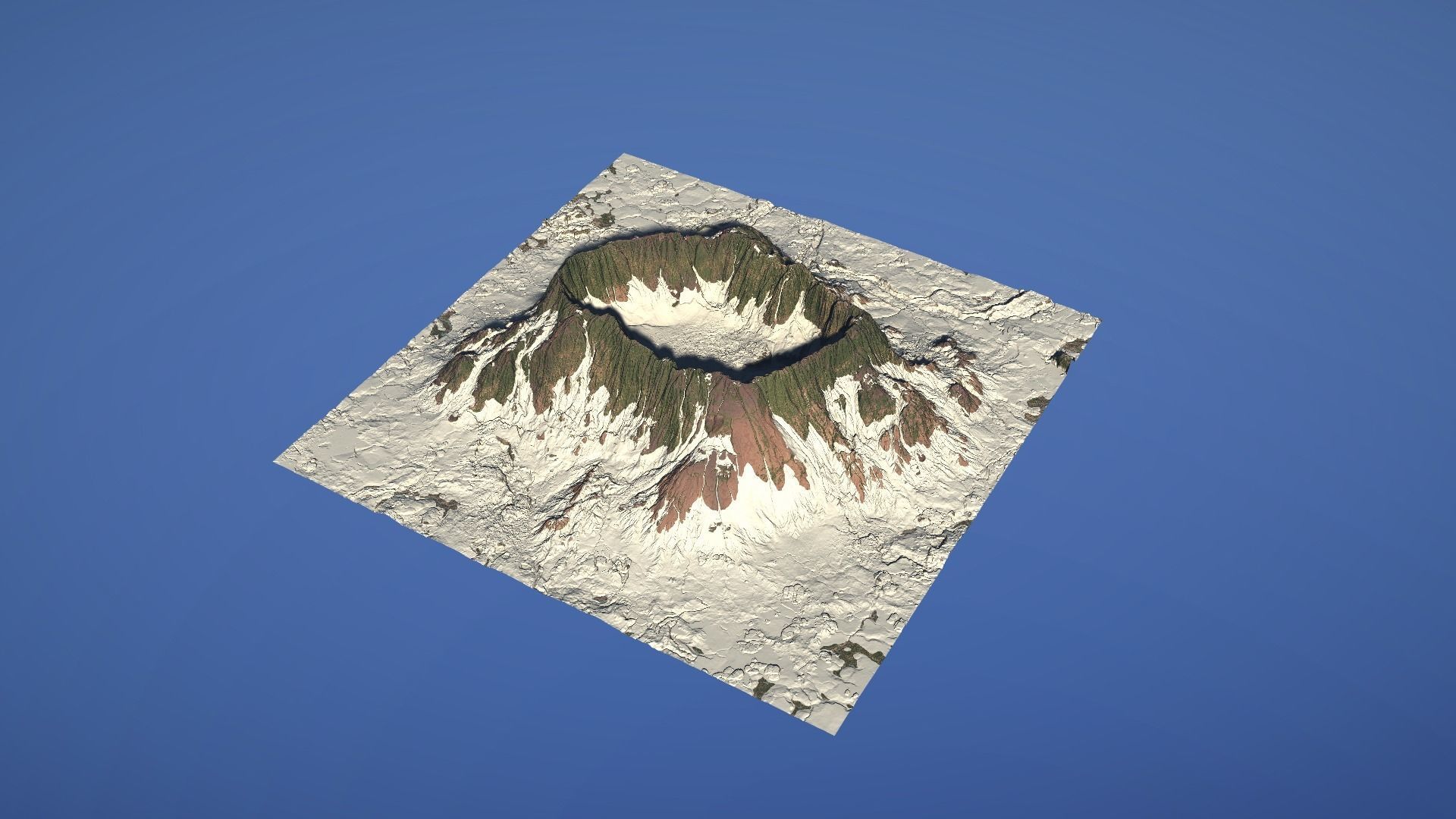 Landscape Environment Volcano Snow 46 Low-poly 3D model_10