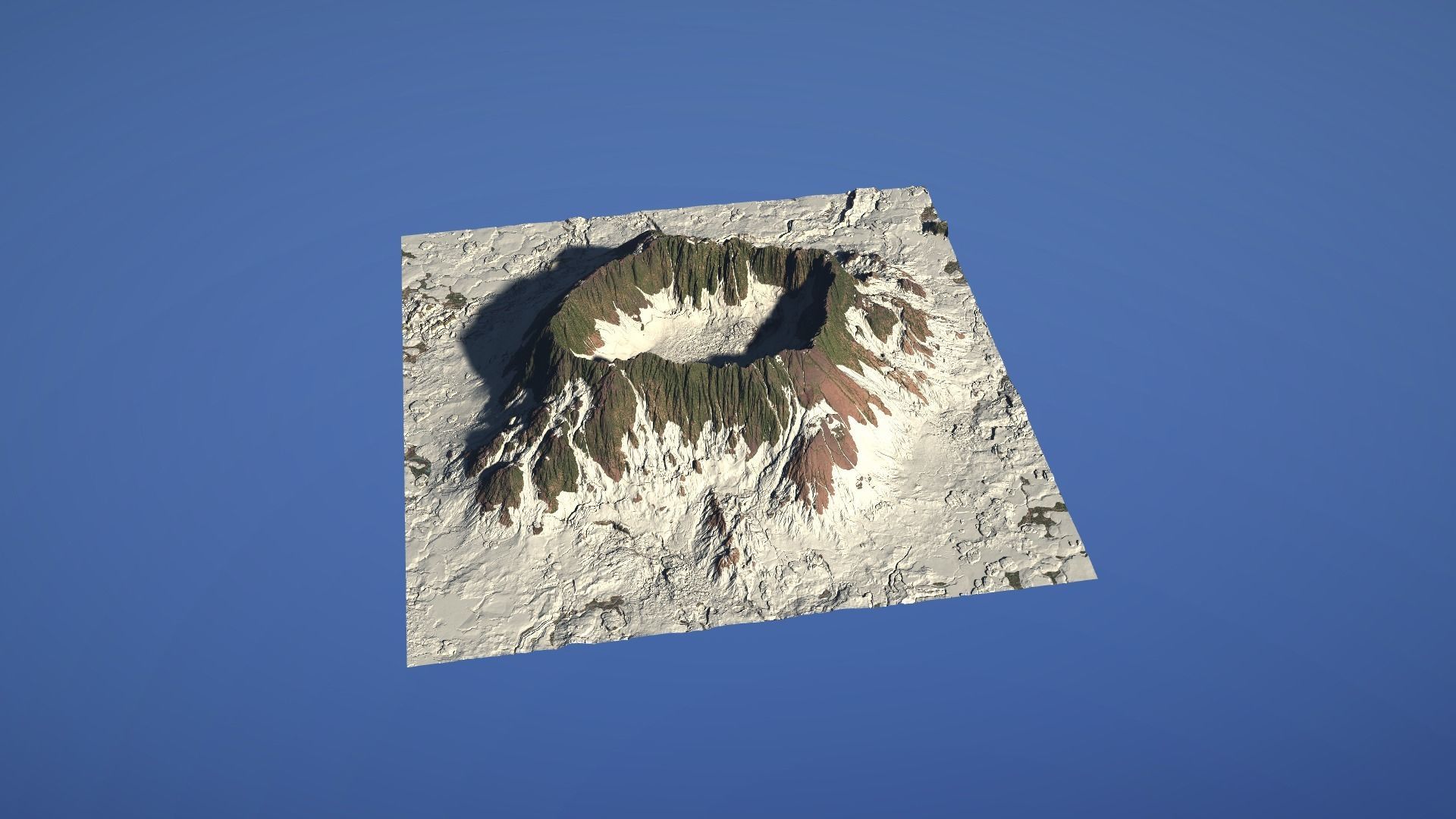 Landscape Environment Volcano Snow 46 Low-poly 3D model_7