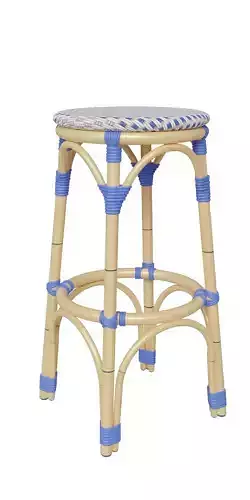 Blue And White Outdoor Stool