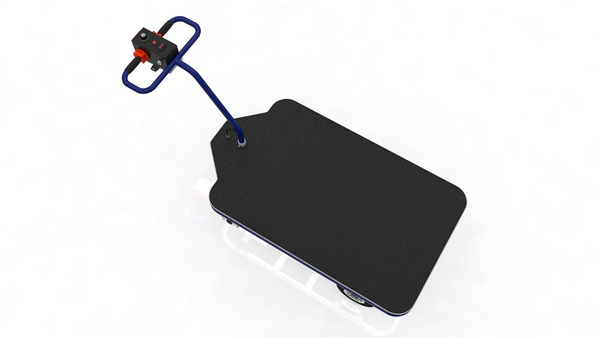 Electrical Transport Platform Trolley  3D model_32