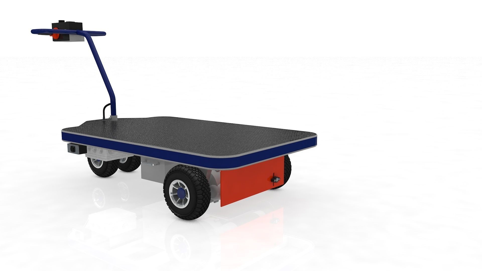 Electrical Transport Platform Trolley  3D model_20