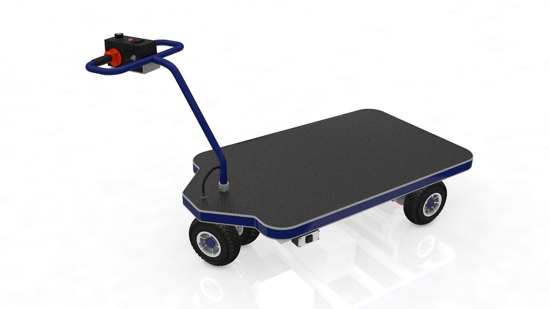 Electrical Transport Platform Trolley  3D model_1