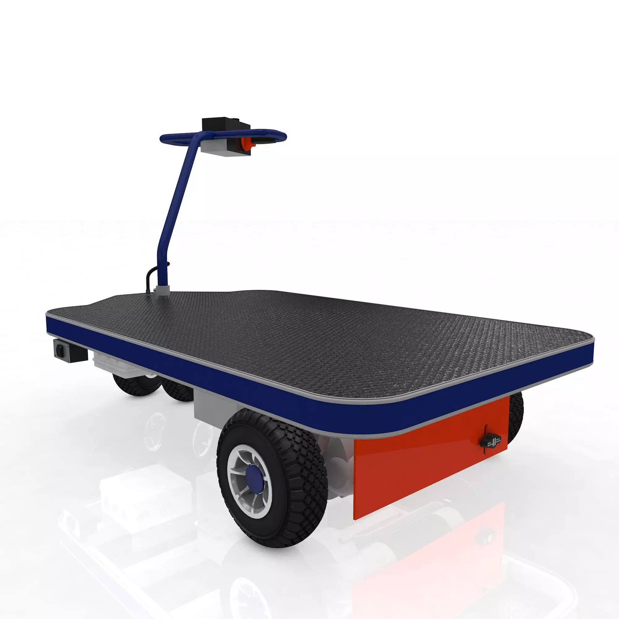 Electrical Transport Platform Trolley  3D model_0