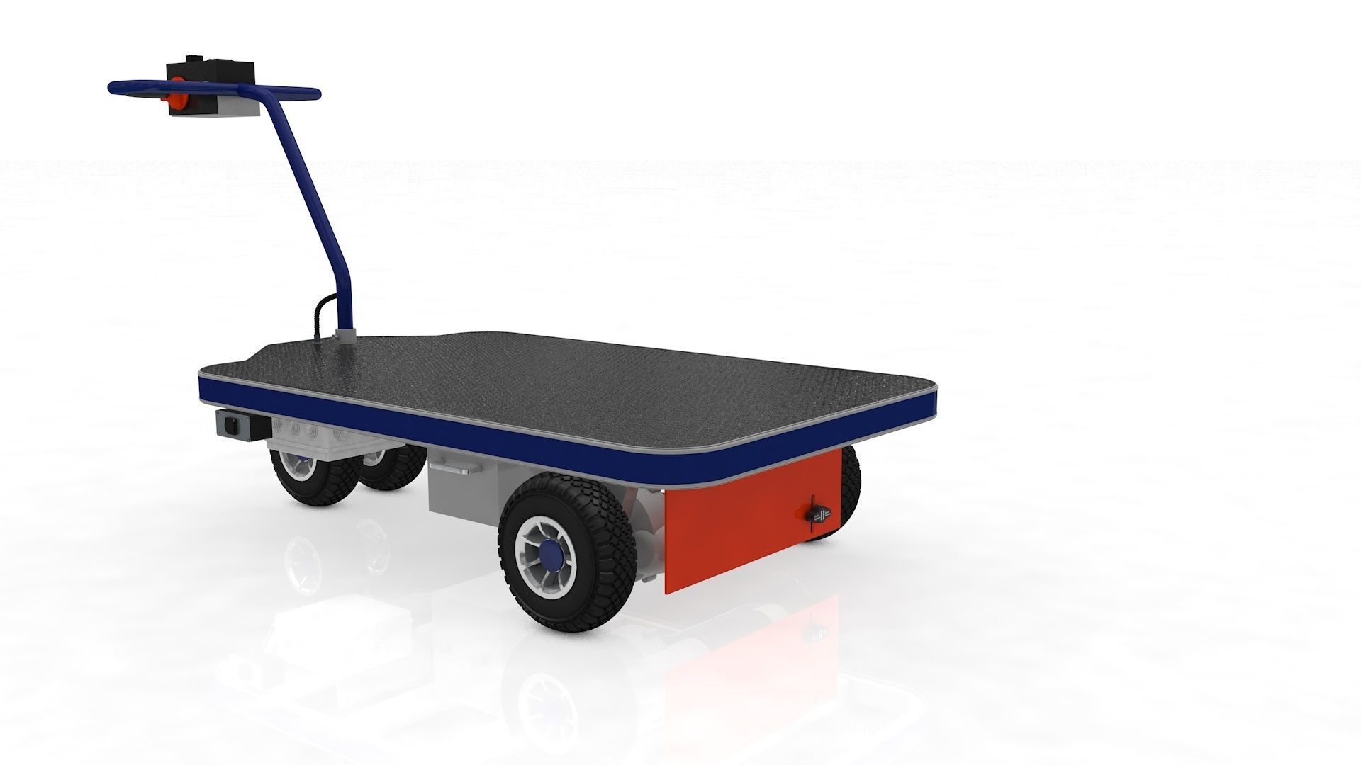 Electrical Transport Platform Trolley  3D model_22