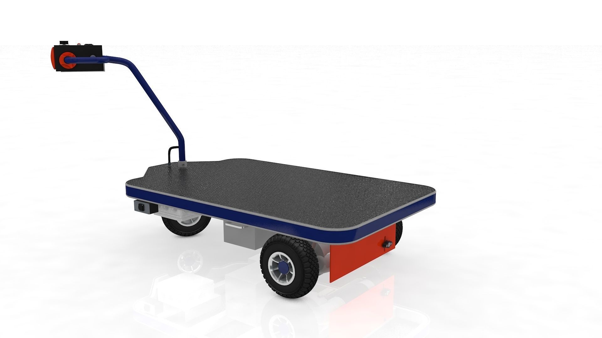 Electrical Transport Platform Trolley  3D model_13