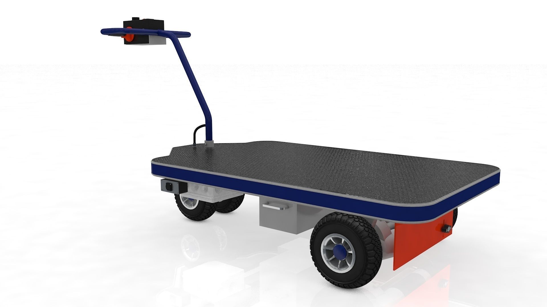 Electrical Transport Platform Trolley  3D model_31