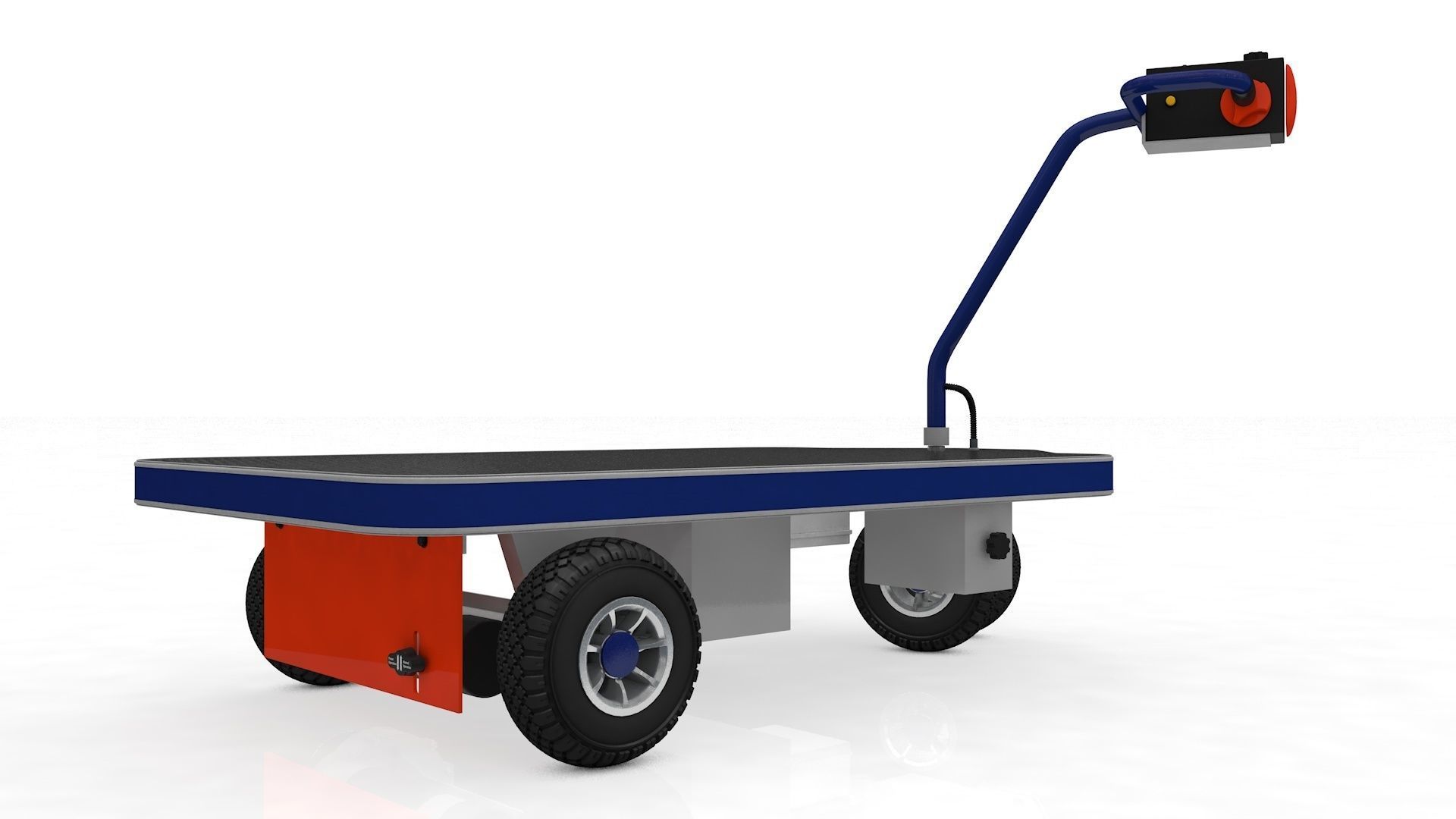 Electrical Transport Platform Trolley  3D model_6