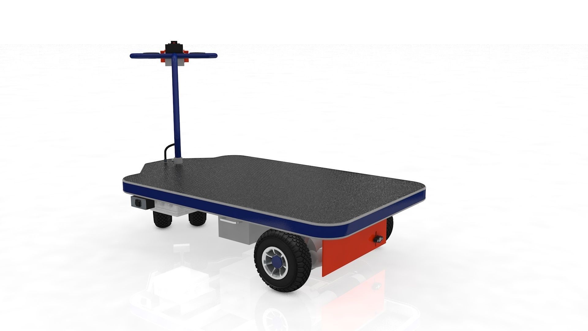 Electrical Transport Platform Trolley  3D model_9