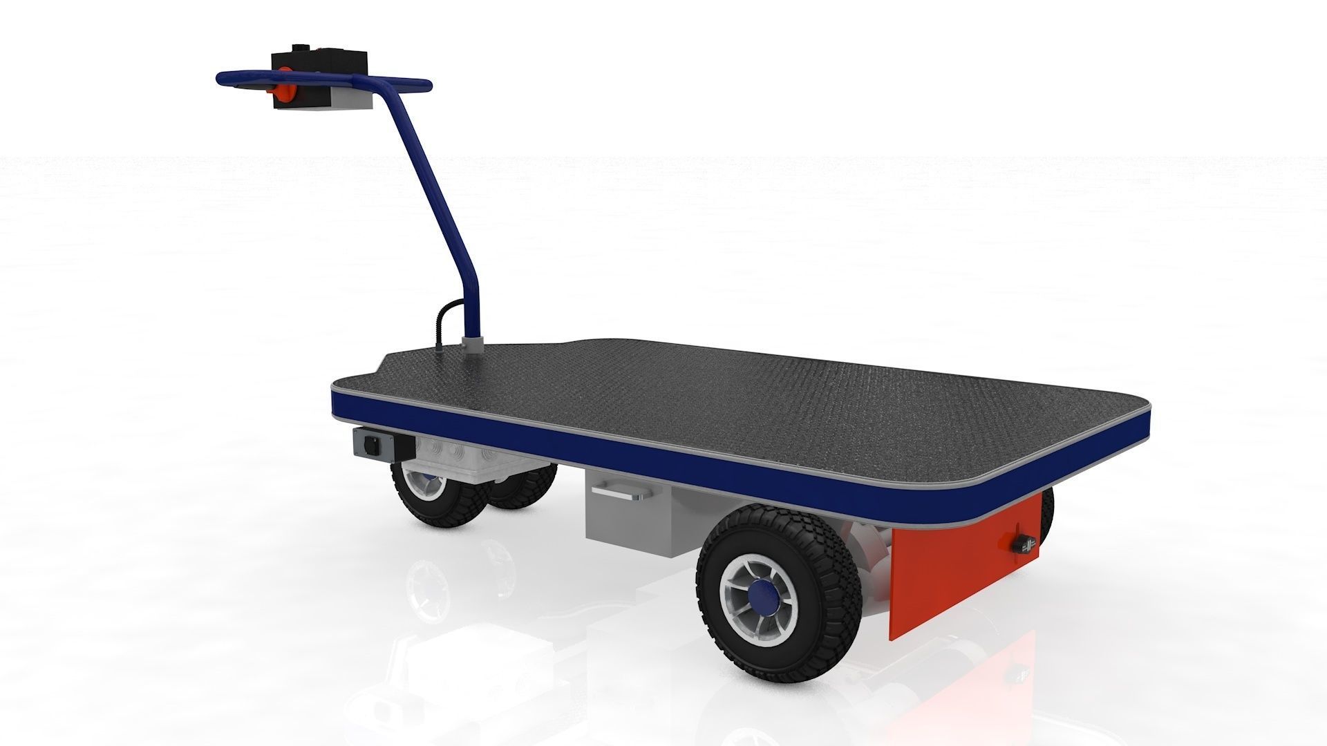 Electrical Transport Platform Trolley  3D model_28