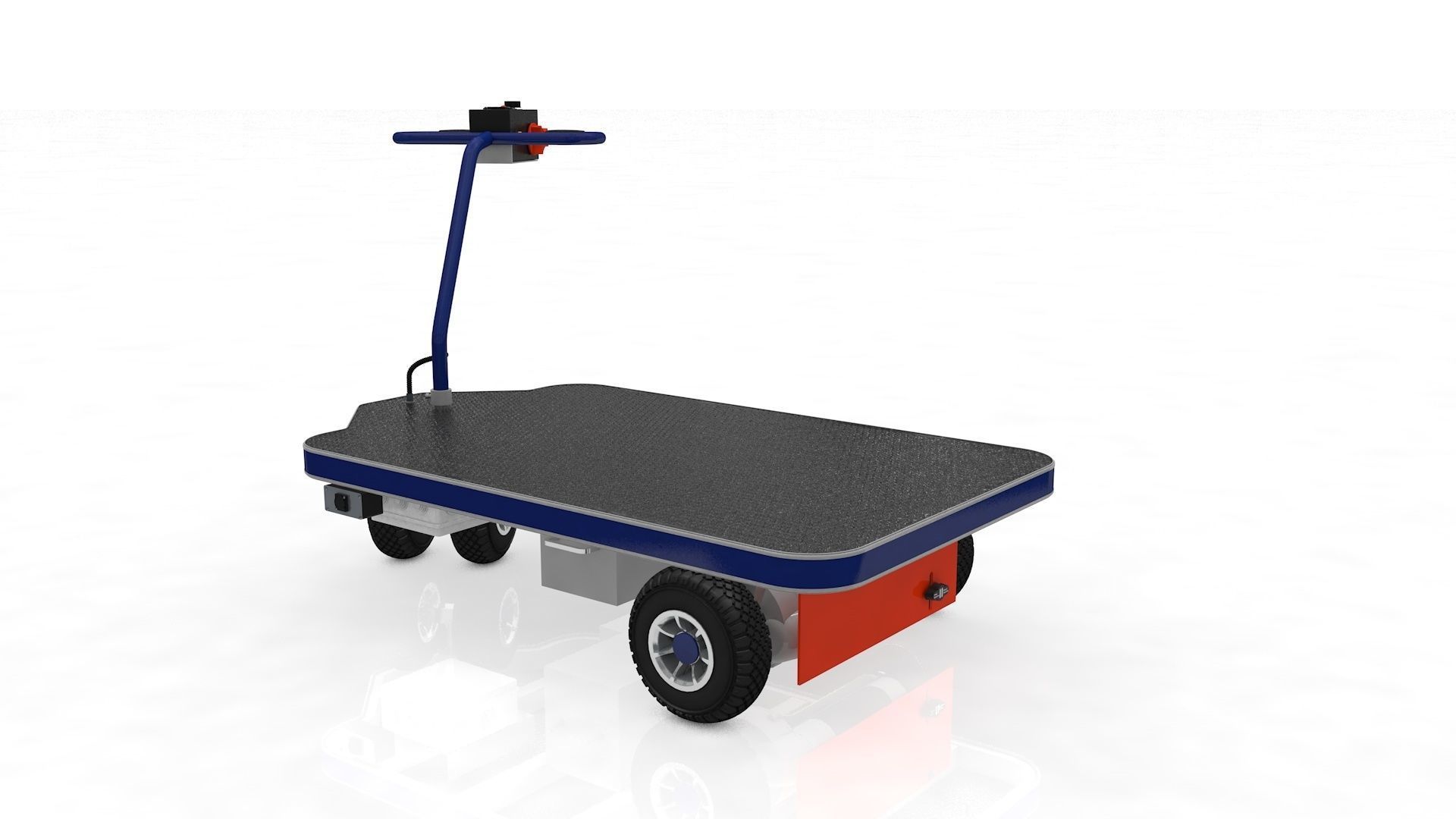 Electrical Transport Platform Trolley  3D model_7