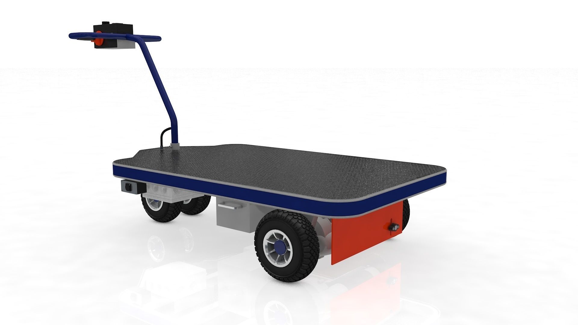 Electrical Transport Platform Trolley  3D model_25