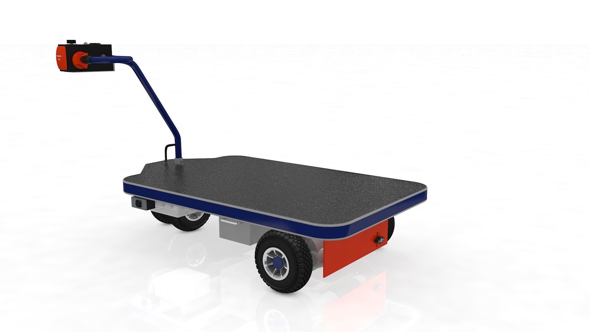 Electrical Transport Platform Trolley  3D model_16
